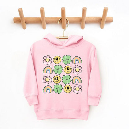 The Juniper Shop Smiley Clover Daisy Toddler Graphic Hoodie