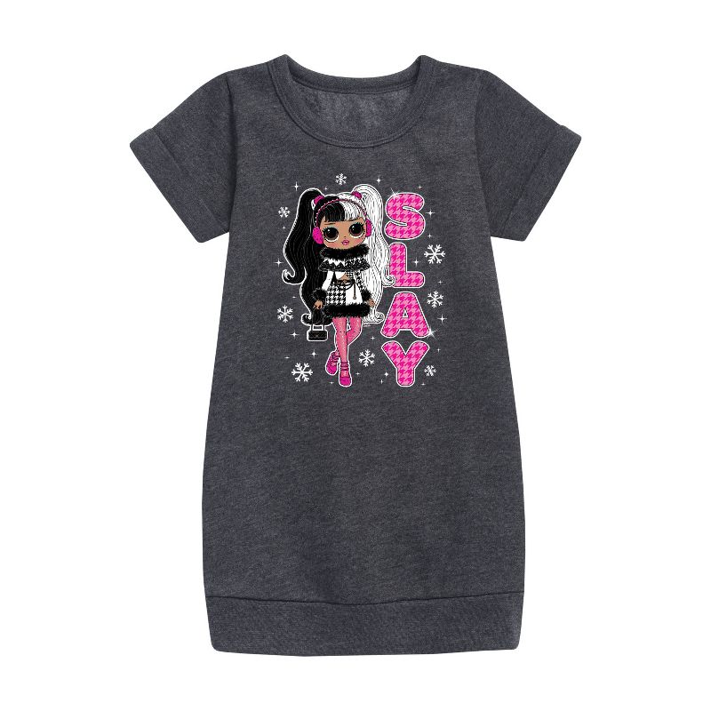 Girls' - LOL Surprise! - Winter Dolls Graphic Short Sleeve Fleece Dress