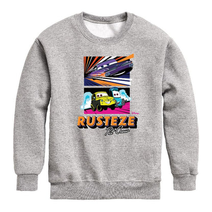 Boys' - Cars - Rusteze Pit Crew Graphic Long Sleeve Fleece Sweatshirt