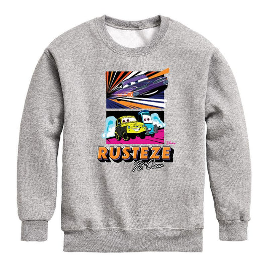 Boys' - Cars - Rusteze Pit Crew Graphic Long Sleeve Fleece Sweatshirt
