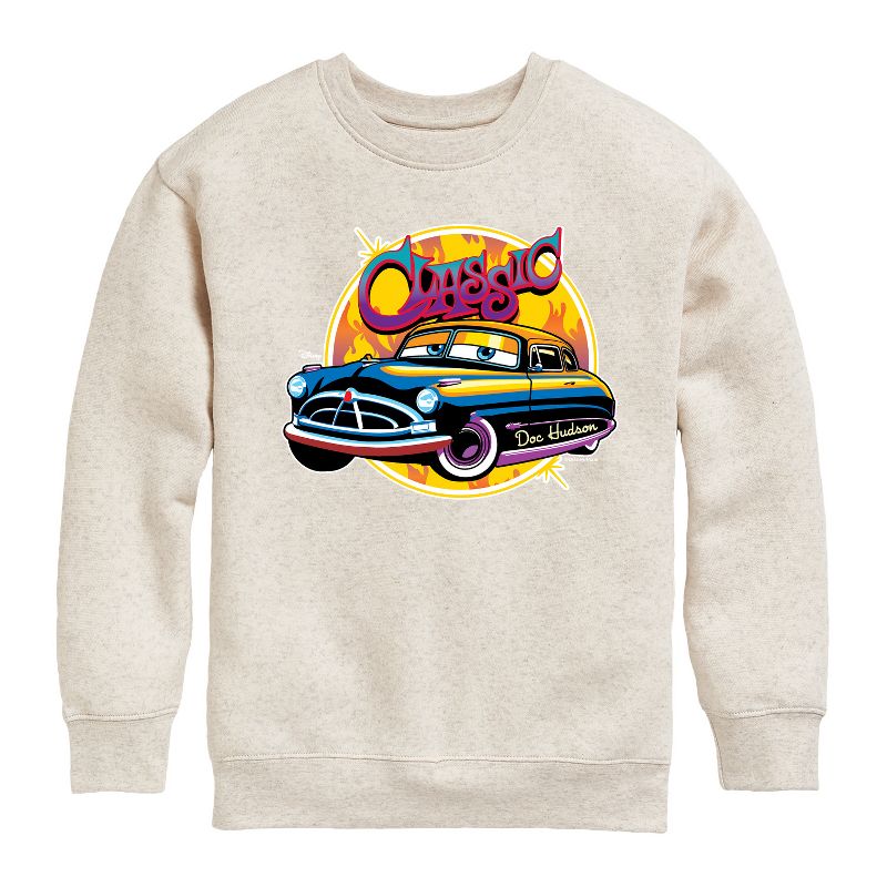 Boys' - Disney - Classic Doc Hudson Car Show Ready Graphic Long Sleeve Fleece Sweatshirt