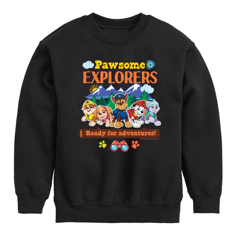 Boys' - Paw Patrol - Pawsome Explorers Graphic Long Sleeve Fleece Sweatshirt