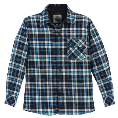 Gioberti Boy's Single Pocket Flannel Shirt with Corduroy Contrast (Part 2)