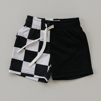 Kids Ian Mesh Color Block Basketball Shorts - Olive + Scout