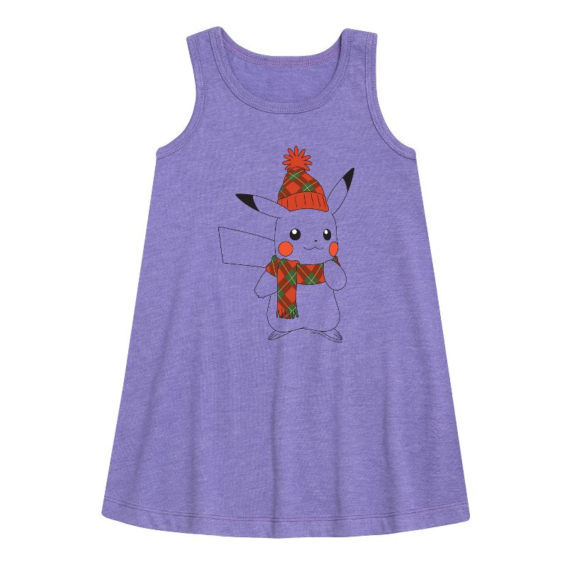 Girls' - Pokémon - Bundled Up Graphic Sleeveless Aline Dress