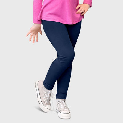 City Threads Girls 100% Cotton Leggings - USA-Made, Soft, Breathable & Sensory Friendly for Kids/Toddlers