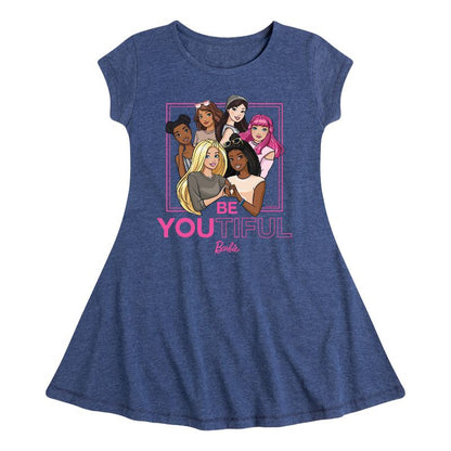 فستان باربي - فتيات - مناسب وأنيق - بأكمام قصيرة