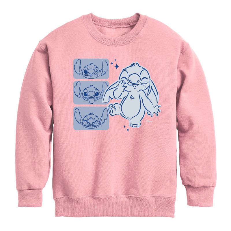 Boys' - Disney - Lilo & Stitch Graphic Long Sleeve Fleece Sweatshirt