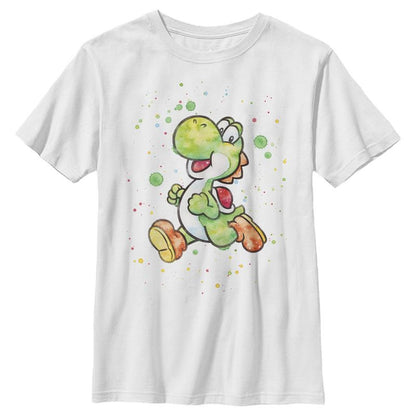 تي شيرت يوشي بألوان مائية من نينتندو سوبر ماريو للأولاد