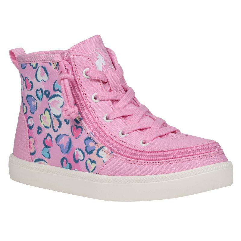 حذاء رياضي للأطفال من بيلي فوتوير هارينغ بنقشة قلوب النمر - وردي