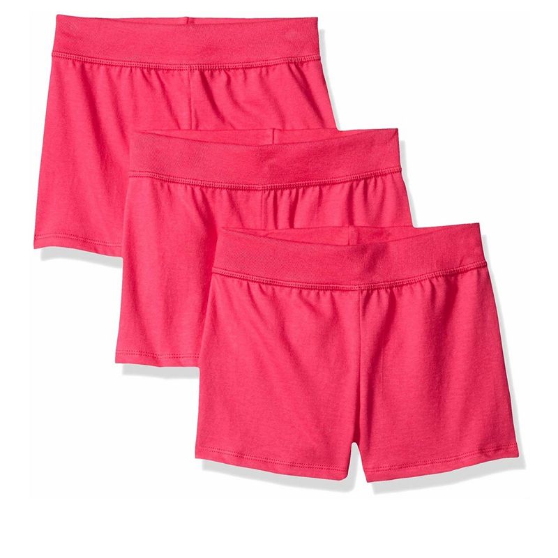 Hanes Girls' Jersey Shorts, 3-Pack