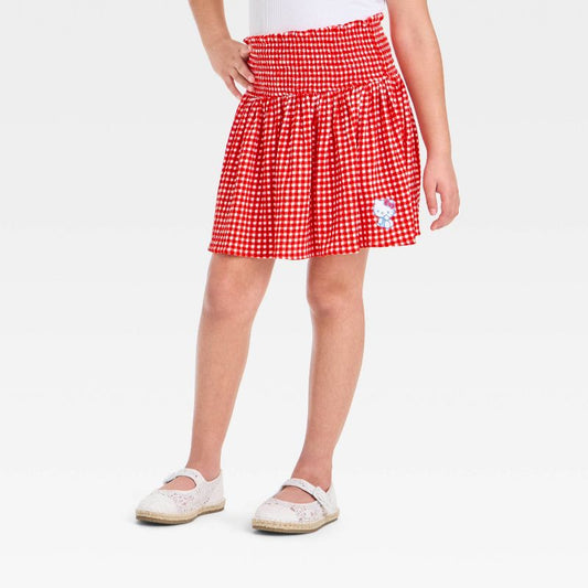 Girls' Hello Kitty Ruched Waist Skirt - Red