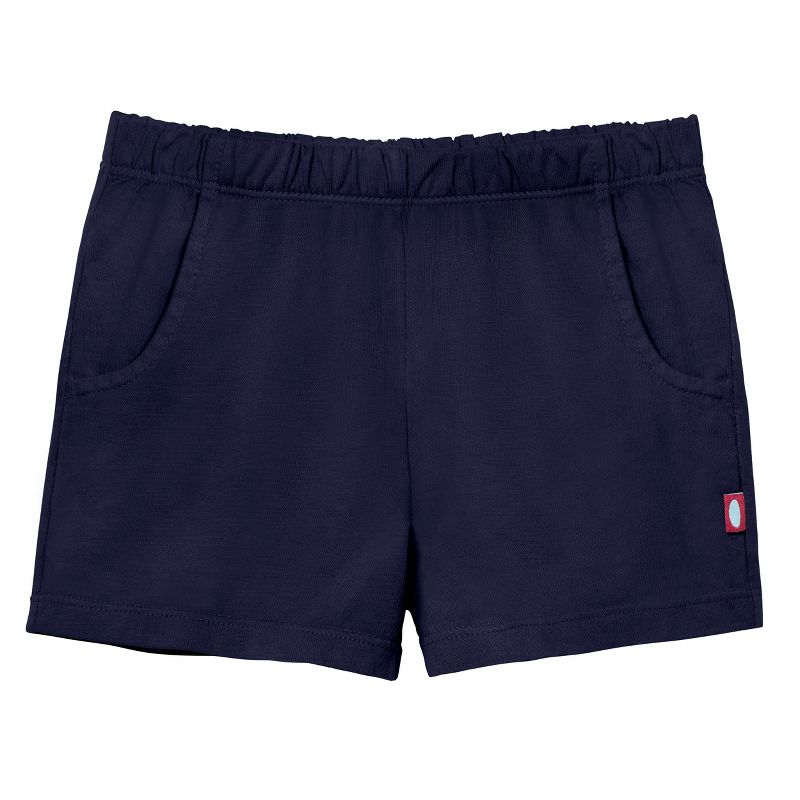 City Threads USA-Made Cotton Girls Soft UPF 50+ Jersey Pocket Shorts