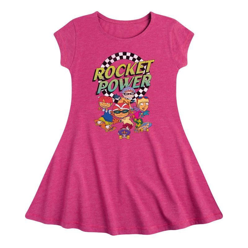Girls' - Rocket Power - Finish Line Fit & Flair Cap Sleeve Dress