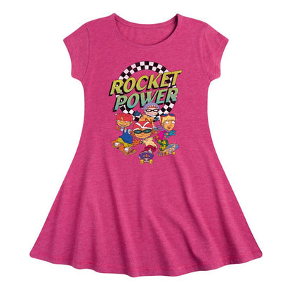 Girls' - Rocket Power - Finish Line Fit & Flair Cap Sleeve Dress