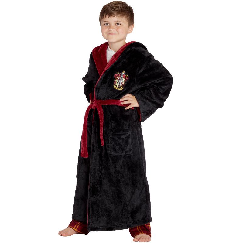 Harry Potter Hogwarts Houses Girl's Fleece Robe Pajama Lounge