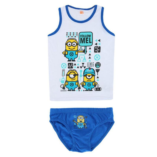 طقم ملابس داخلية بدون أكمام وسروال قصير من مجموعة Minions للأولاد من Textiel Trade
