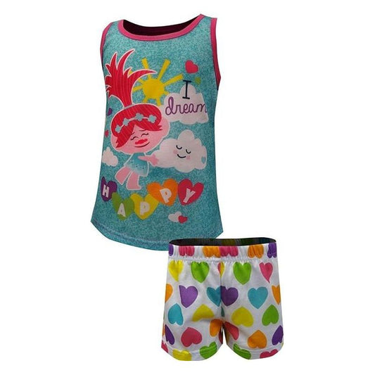 DreamWorks Trolls Little/Big Girls 2-Piece Soft Pajama Set