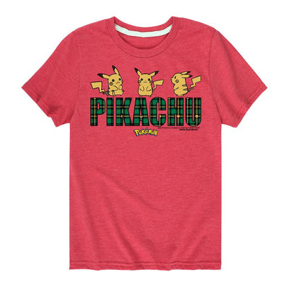 تي شيرت جرافيكي بأكمام قصيرة بشعار بيكاتشو منقوش للأولاد - بوكيمون