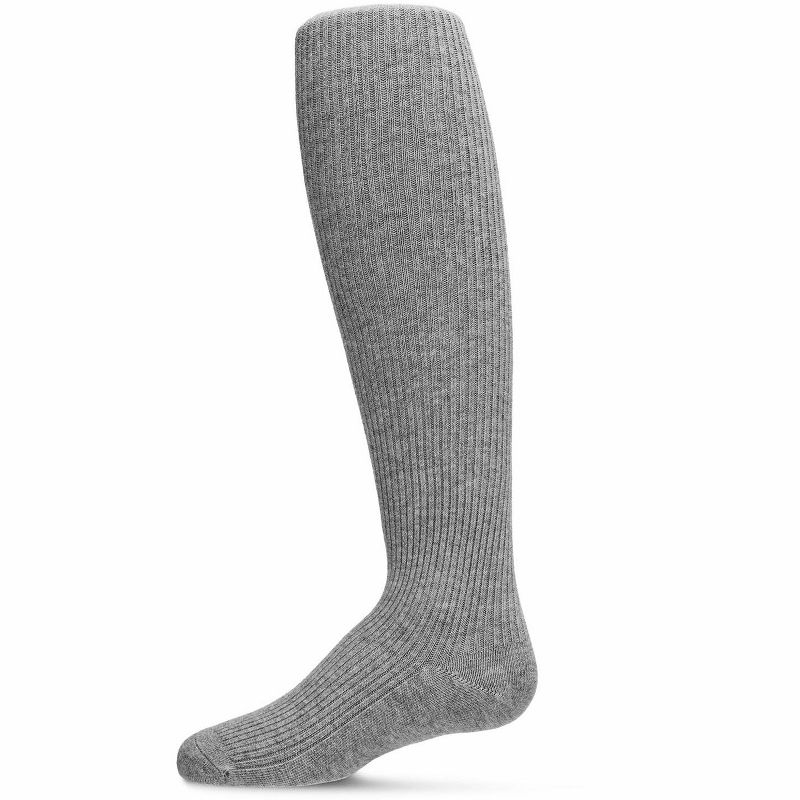 Memoi Girls' Thin Ribbed Cotton Tights