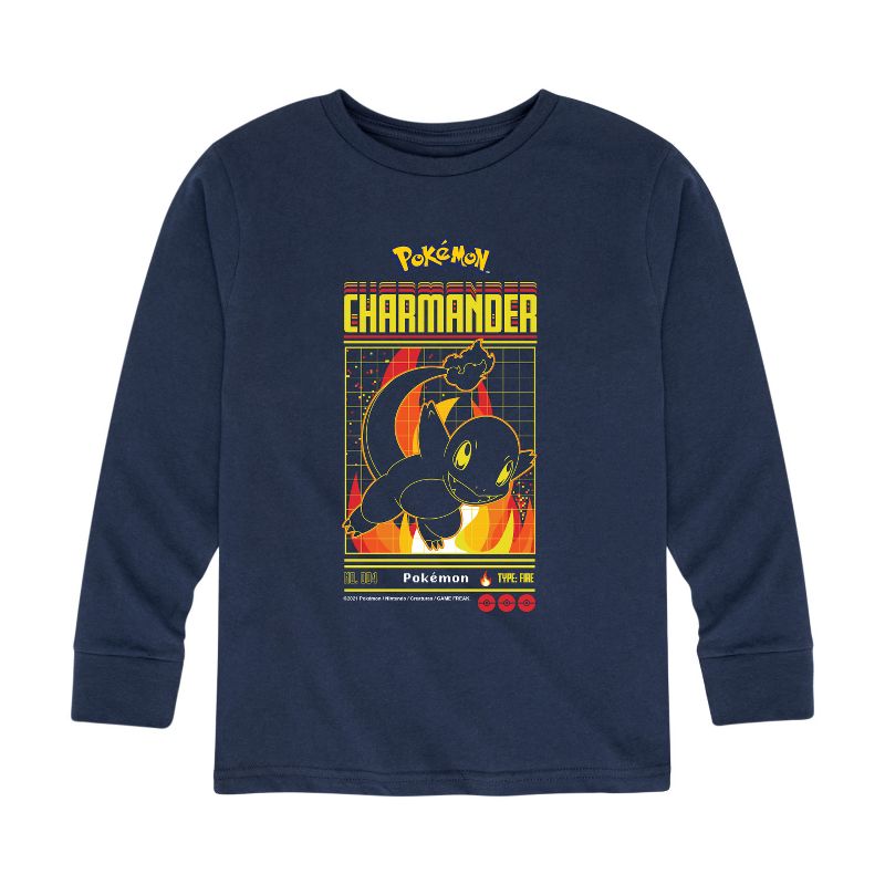 تي شيرت جرافيكي بأكمام طويلة من بوكيمون تشارمندر للأولاد