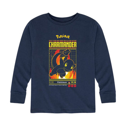 تي شيرت جرافيكي بأكمام طويلة من بوكيمون تشارمندر للأولاد