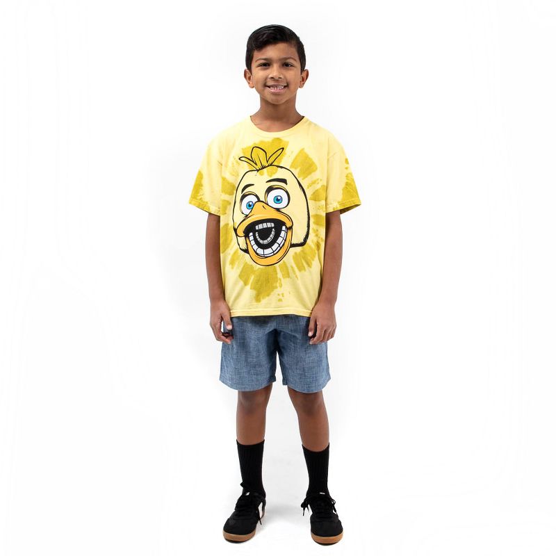 Five Nights at Freddy's Chicko Character Tie Dye Youth Boy's Short Sleeve Tee