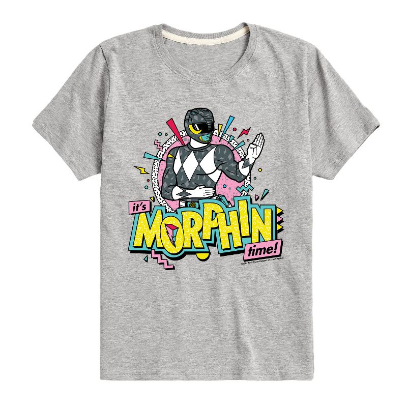 Boys' - Power Rangers - Morphin Time Black Short Sleeve Graphic T-Shirt