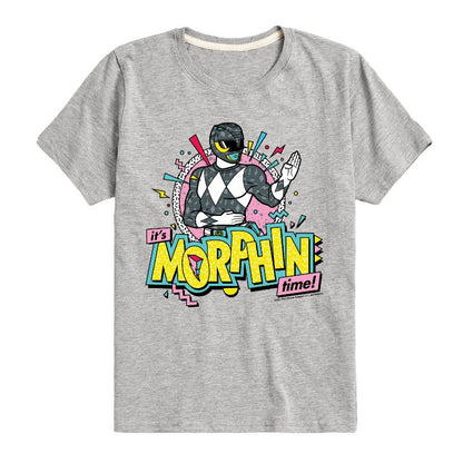 Boys' - Power Rangers - Morphin Time Black Short Sleeve Graphic T-Shirt