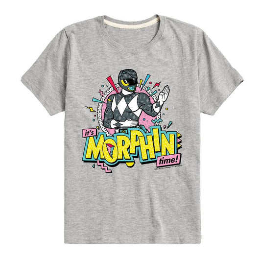 Boys' - Power Rangers - Morphin Time Black Short Sleeve Graphic T-Shirt