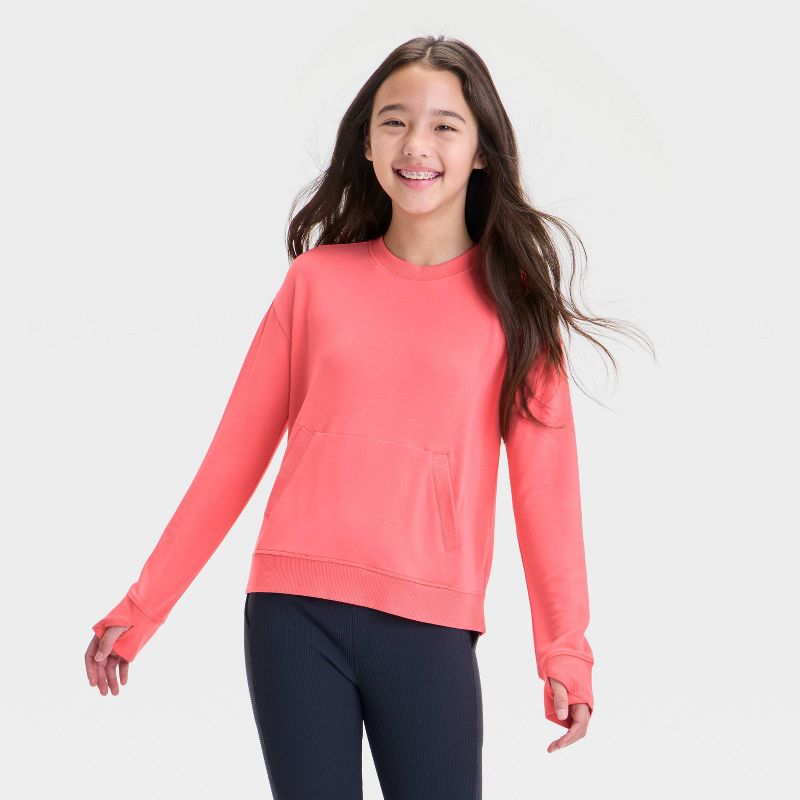 سويت شيرت خفيف الوزن مريح للفتيات - All In Motion™