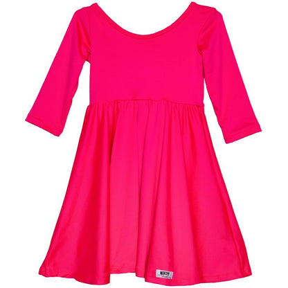 Worthy Threads Little/Big Girls' Three-Quarter Sleeve Twirly Dresses