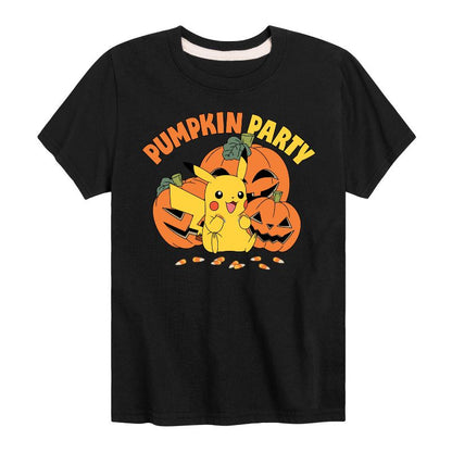 تي شيرت جرافيكي بأكمام قصيرة لحفلة هالوين اليقطين للأولاد - بوكيمون - بيكاتشو