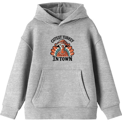 Cutest Turkey In Town Youth Long Sleeve Hoodie