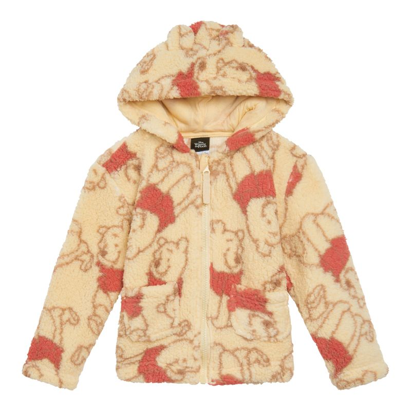 Disney Girls Faux Shearling Zip Up Cosplay Hoodie