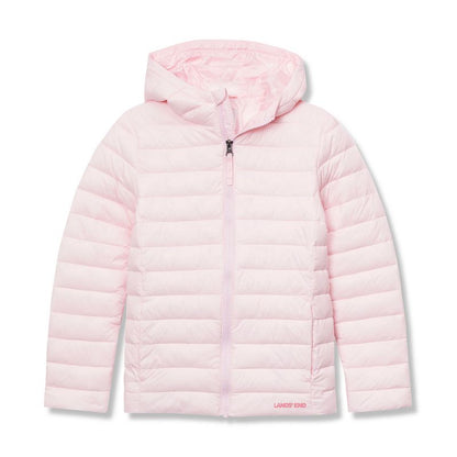 جاكيت Lands' End Kids ThermoPlume القابل للطي والمزود بغطاء رأس