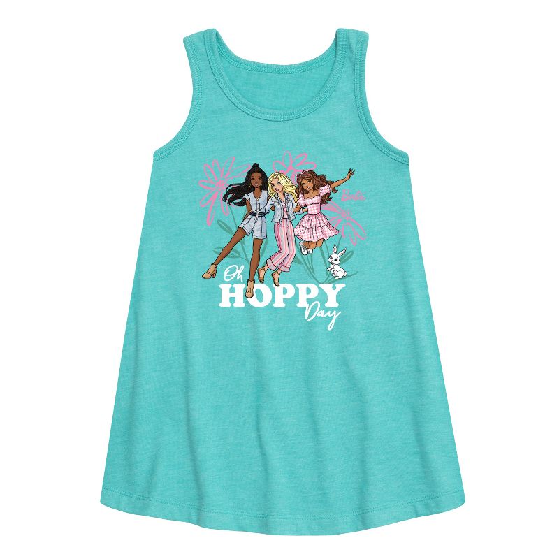 Girls' - Barbie - Easter Graphic Sleeveless Aline Dress