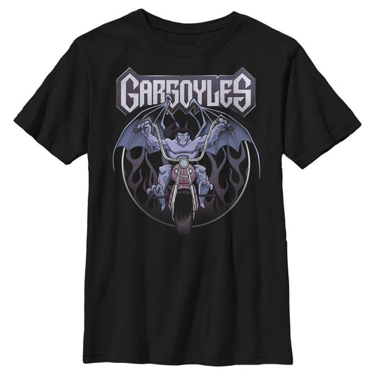 تي شيرت للأولاد مطبوع عليه عبارة "Gargoyles Goliath Let's Ride"