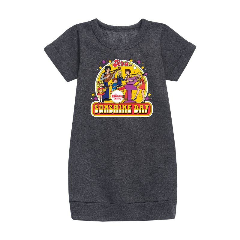 Girls' - The Brady Bunch - The Brady Kids Graphic Short Sleeve Fleece Dress