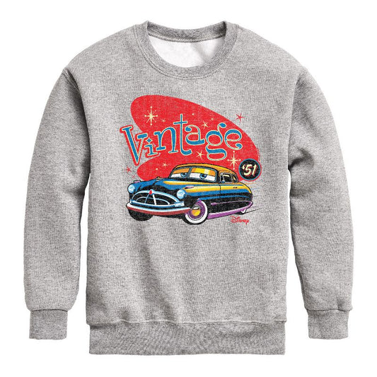 Boys' - Cars - Vintage Graphic Long Sleeve Fleece Sweatshirt