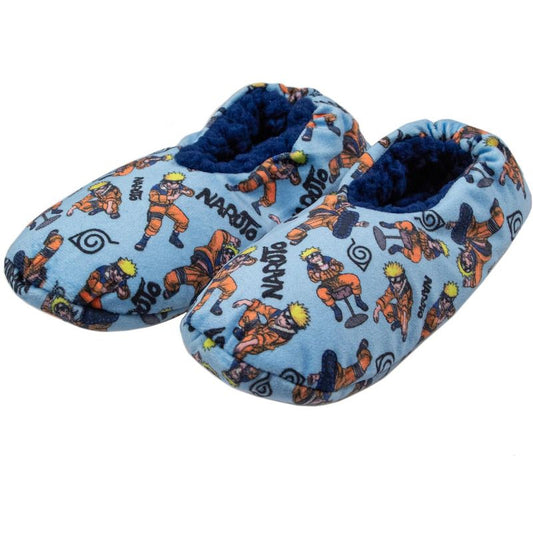 Naruto Shippuden Boys' Naruto Uzumaki Allover Design Plush-Lined Slippers