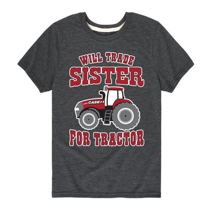 Boys' - Case IH - Will Trade Sister For Tractor Short Sleeve Graphic T-Shirt