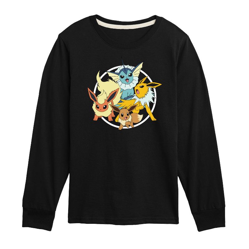 تي شيرت جرافيكي بأكمام طويلة من مجموعة بوكيمون إيفي للأولاد