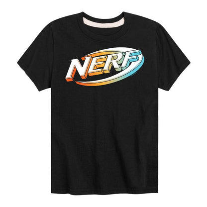 تي شيرت جرافيكي بأكمام قصيرة بشعار قوس قزح ثلاثي الأبعاد للأولاد من NERF