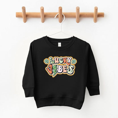The Juniper Shop Lucky Vibes Lightning Bolt Toddler Graphic Sweatshirt