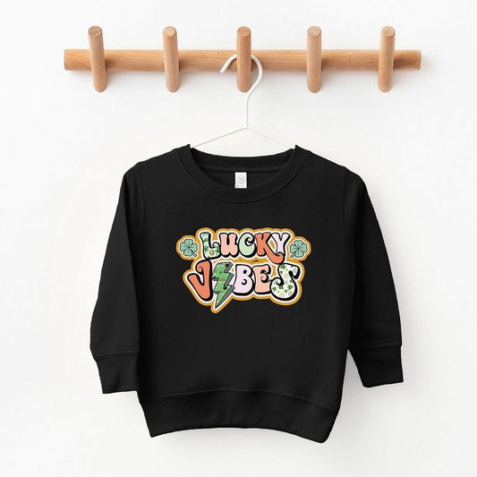The Juniper Shop Lucky Vibes Lightning Bolt Toddler Graphic Sweatshirt