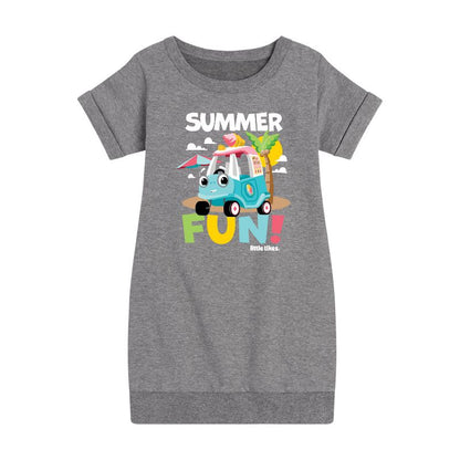 Girls' - Little Tikes - Summer Fun Graphic Short Sleeve Fleece Dress