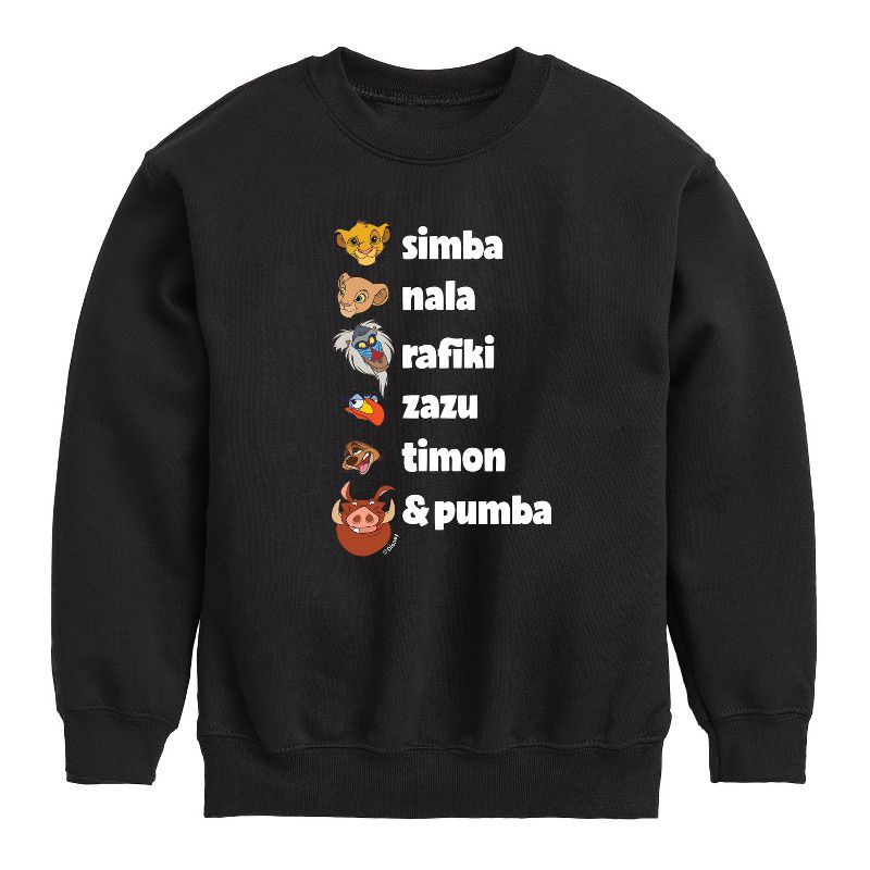 Boys' - Disney - Main Characters Graphic Long Sleeve Fleece Sweatshirt