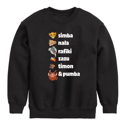 Boys' - Disney - Main Characters Graphic Long Sleeve Fleece Sweatshirt