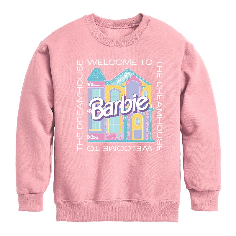 Boys' - Barbie - Welcome To The Dreamhouse Graphic Long Sleeve Fleece Sweatshirt
